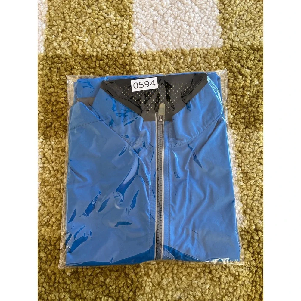Nike Running Half Zip Windbreaker Blue Grey Colorblock Mens Large L‎ 12-14